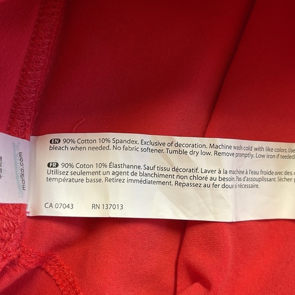 Marika NWT Cayene Red 7” Athletic Bike Shorts Size Small - Picture 6 of 9